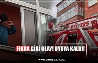 FIKRA GİBİ OLAY! UYUYA KALDI!