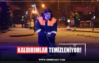 KALDIRIMLAR TEMİZLENİYOR!