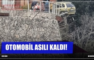 OTOMOBİL ASILI KALDI!