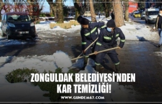 ZONGULDAK BELEDİYESİ’NDEN  KAR TEMİZLİĞİ!