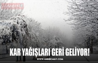 KAR YAĞIŞLARI GERİ GELİYOR!