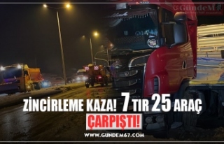 ZİNCİRLEME KAZA!  7 TIR 25 ARAÇ  ÇARPIŞTI!