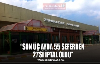 ‘’SON ÜÇ AYDA 55 SEFERDEN 27’Sİ İPTAL OLDU’’