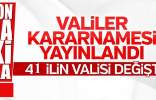 Son dakika..Valiler kararnamesi yayınlandı