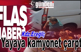 Ereğli'de Yayaya Kamyonet Çarptı.