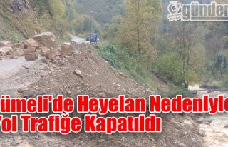 Alaplı Gümeli'de heyelan nedeniyle yol trafiğe...