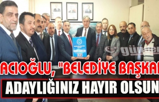 Bacıoğlu, "Belediye Başkan Adaylığınız...