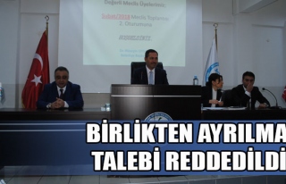 BİRLİKTEN AYRILMA TALEBİ REDDEDİLDİ