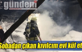 Sobadan çıkan kıvılcım evi kül etti