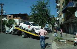 ÖNCE ARACA, SONRA İŞYERİNE DALDI!