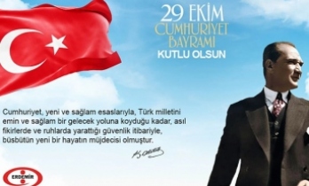 Erdemir: 29 Ekim Cumhuriyet Bayramı kutlu olsun